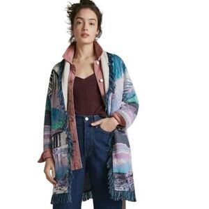 Aldo Martins Moira Fringed Cardigan Sweater Anthropologie Boho